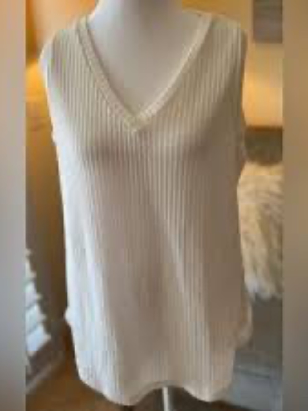 Brand New IWOLLENCE Womens Waffle Knit V Neck Tank Tops Summer Casual Sleeveless